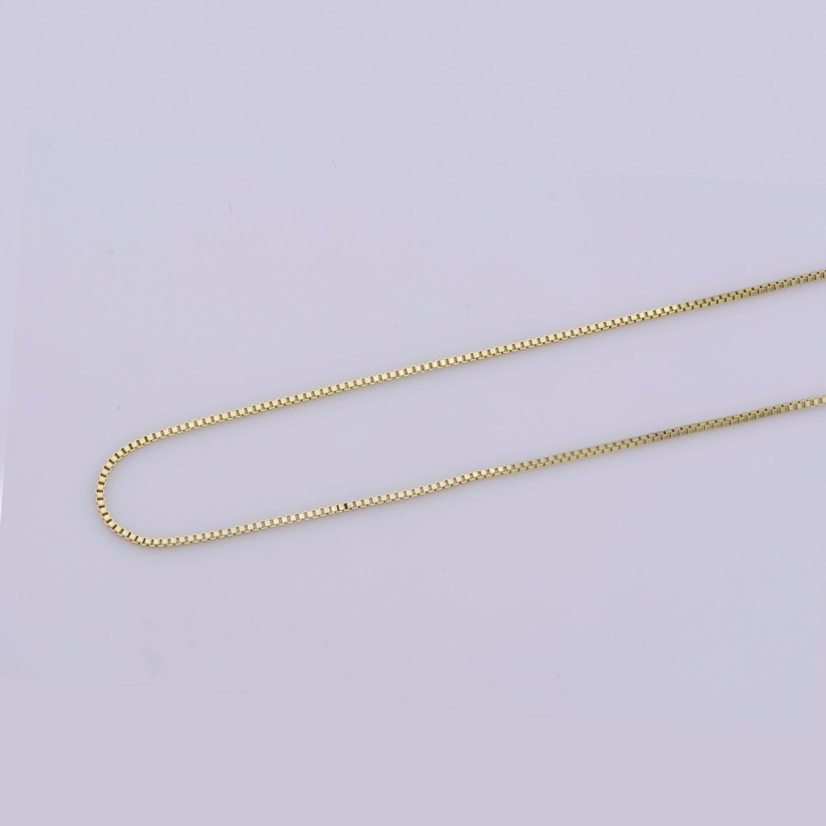 14K Gold Filled 0.8mm Box Chain 17 Inch Layering Necklace w. Hamsa Hand Charm | WA-281 Clearance Pricing