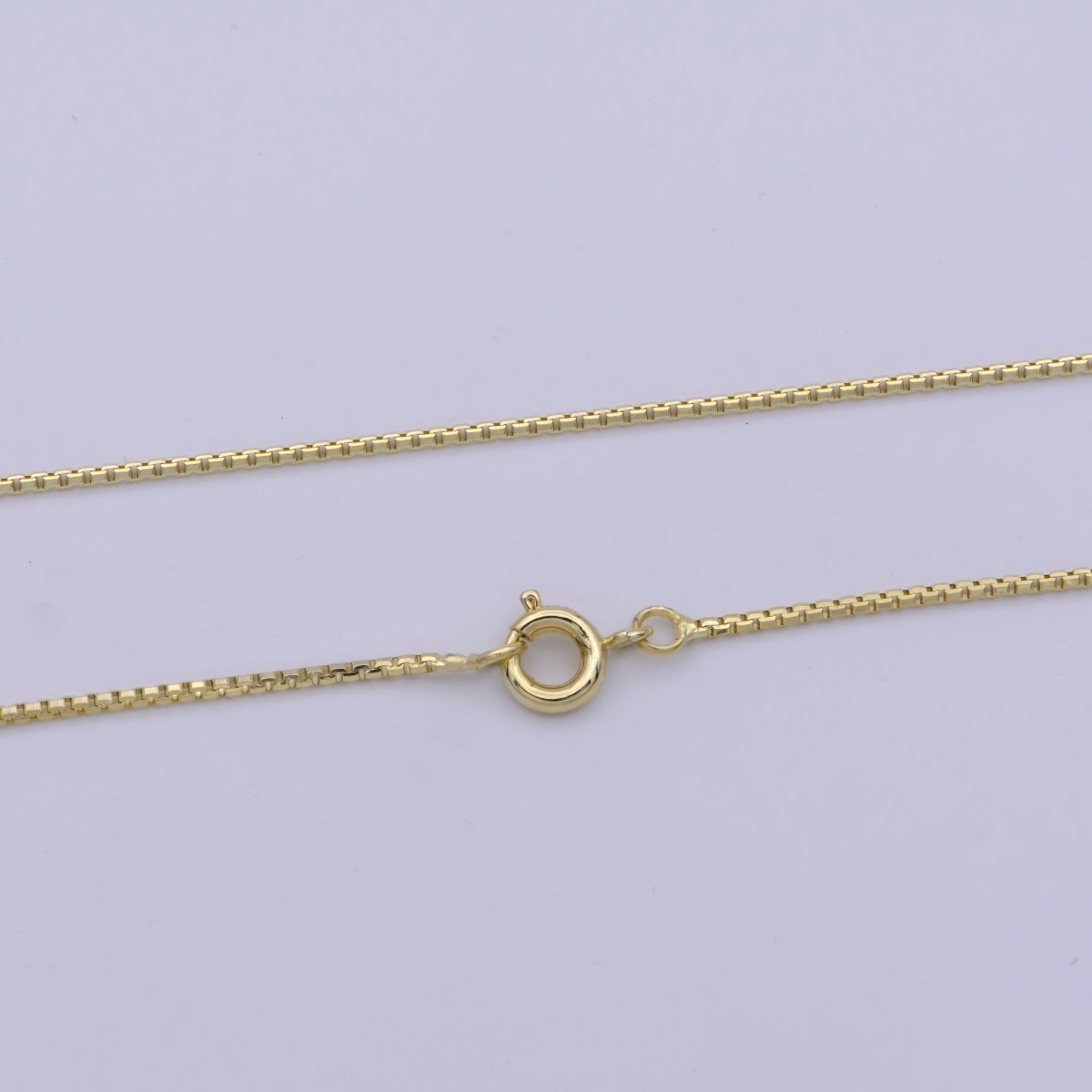14K Gold Filled 0.8mm Dainty Box 18 Inch Layering Chain Necklace | WA-465 Clearance Pricing