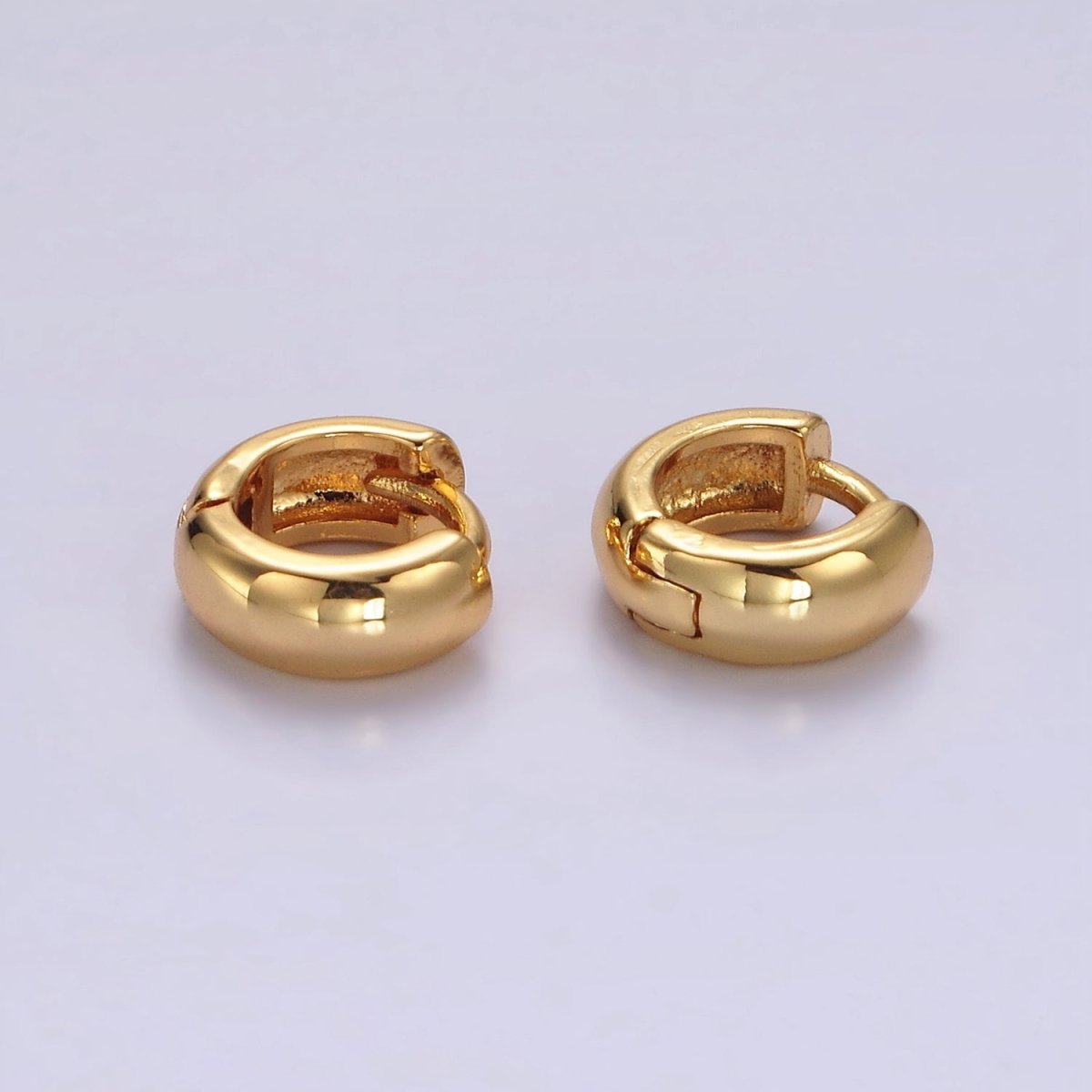 14K Gold Filled 10mm Band Minimalist Cartilage Huggie Earrings | AE995