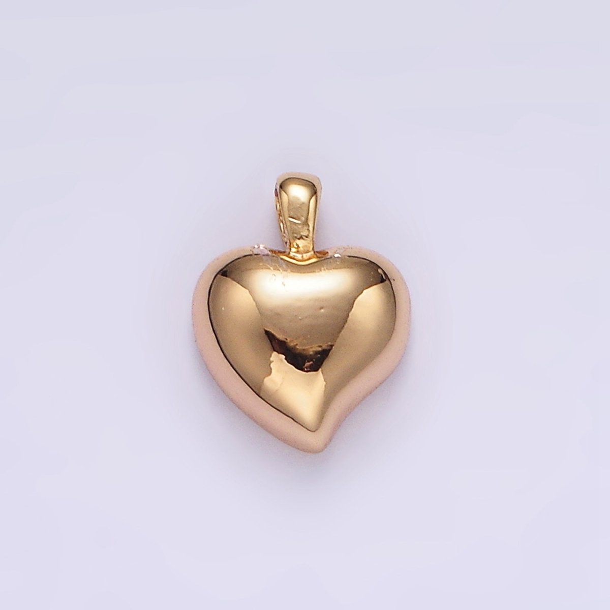 14K Gold Filled 10mm Chubby Heart Minimalist Mini Pendant | N1916