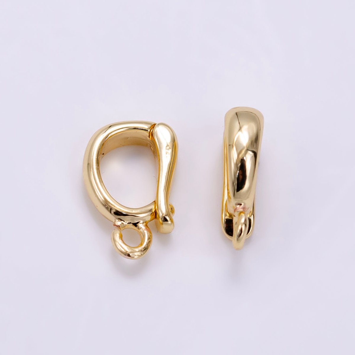 14K Gold Filled 10mm Mini Snap Latch Bail Minimalist Findings | Z698
