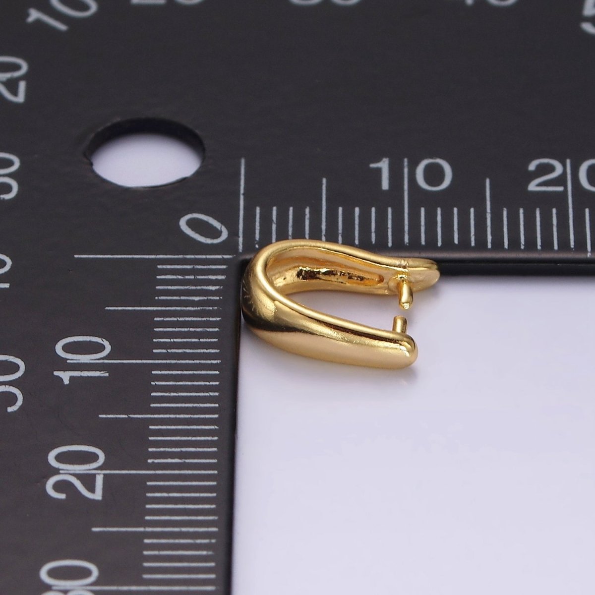 14K Gold Filled 11mm Curved Snap Bail Minimalist Jewelry Findings Supply | Z582