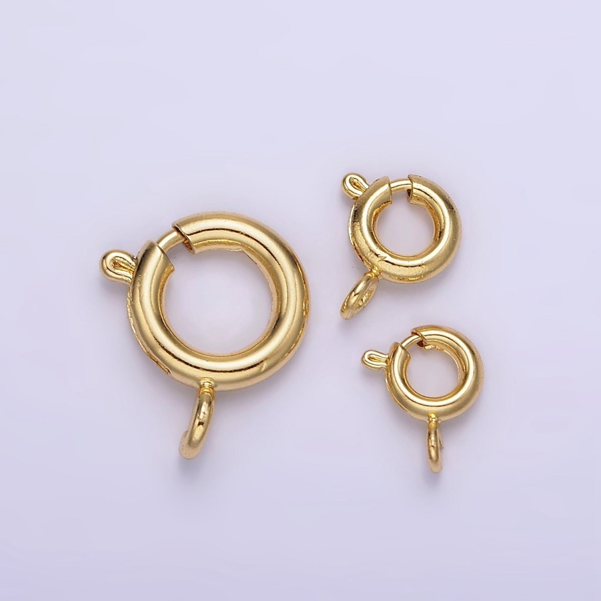 14K Gold Filled 9mm, 6mm, 5mm Spring Ring Clasps Closure Findings Supply | Z530 - Z532