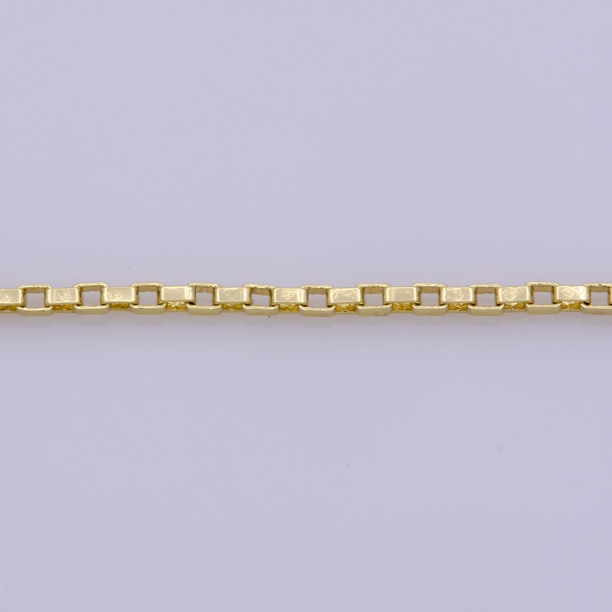 14K Gold Filled 1.2mm Dainty Box Layering 18 Inch Chain Necklace w. Spring Ring | WA-389 Clearance Pricing