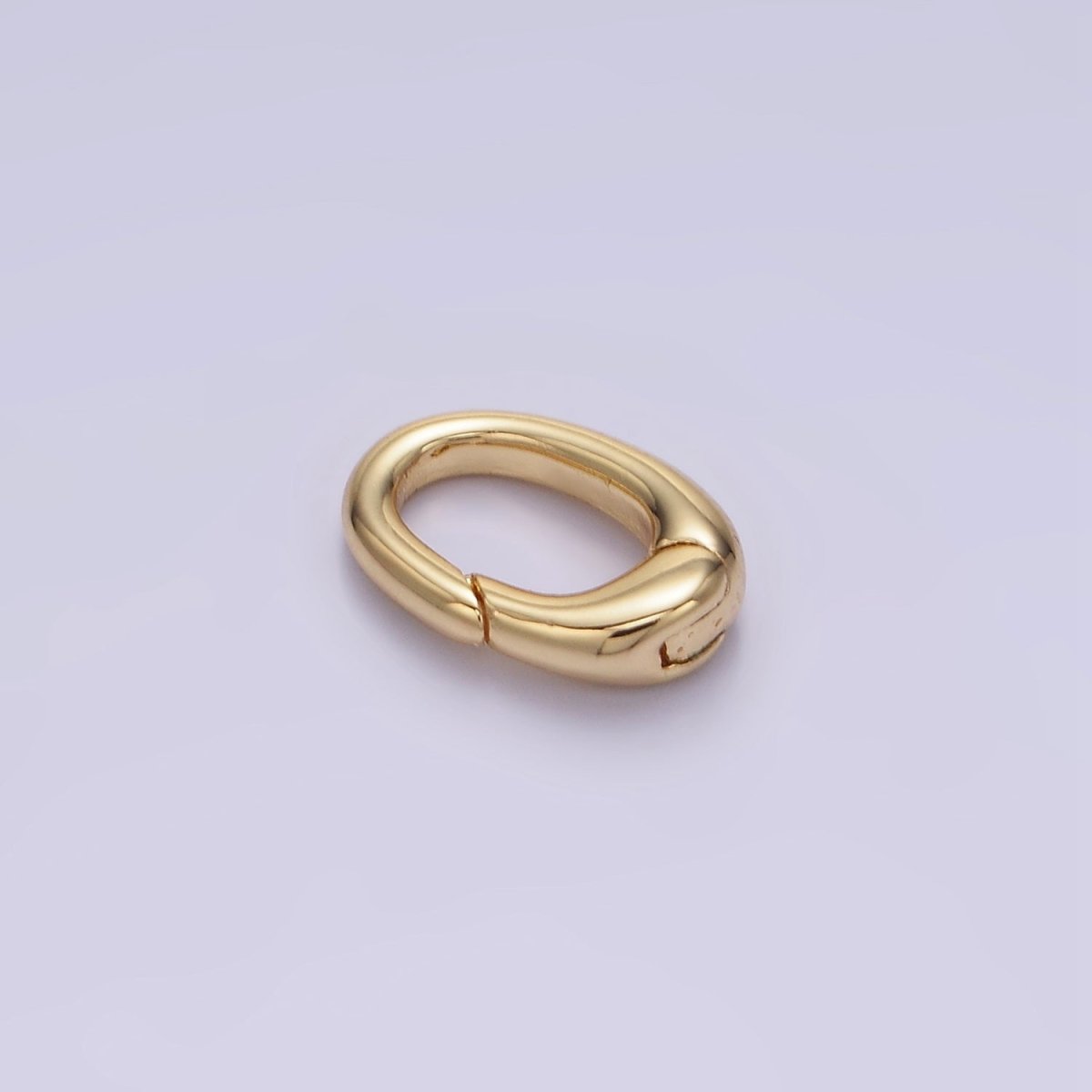 14K Gold Filled 12mm Oval Push Gate Clasps Charm Holder Enhancer Findings | Z725