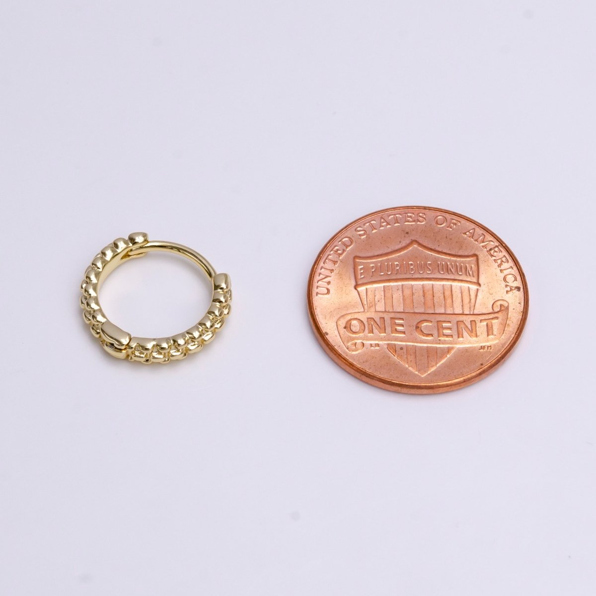 14K Gold Filled 13mm Bubble Ball Cartilage Huggie Earrings | AE577
