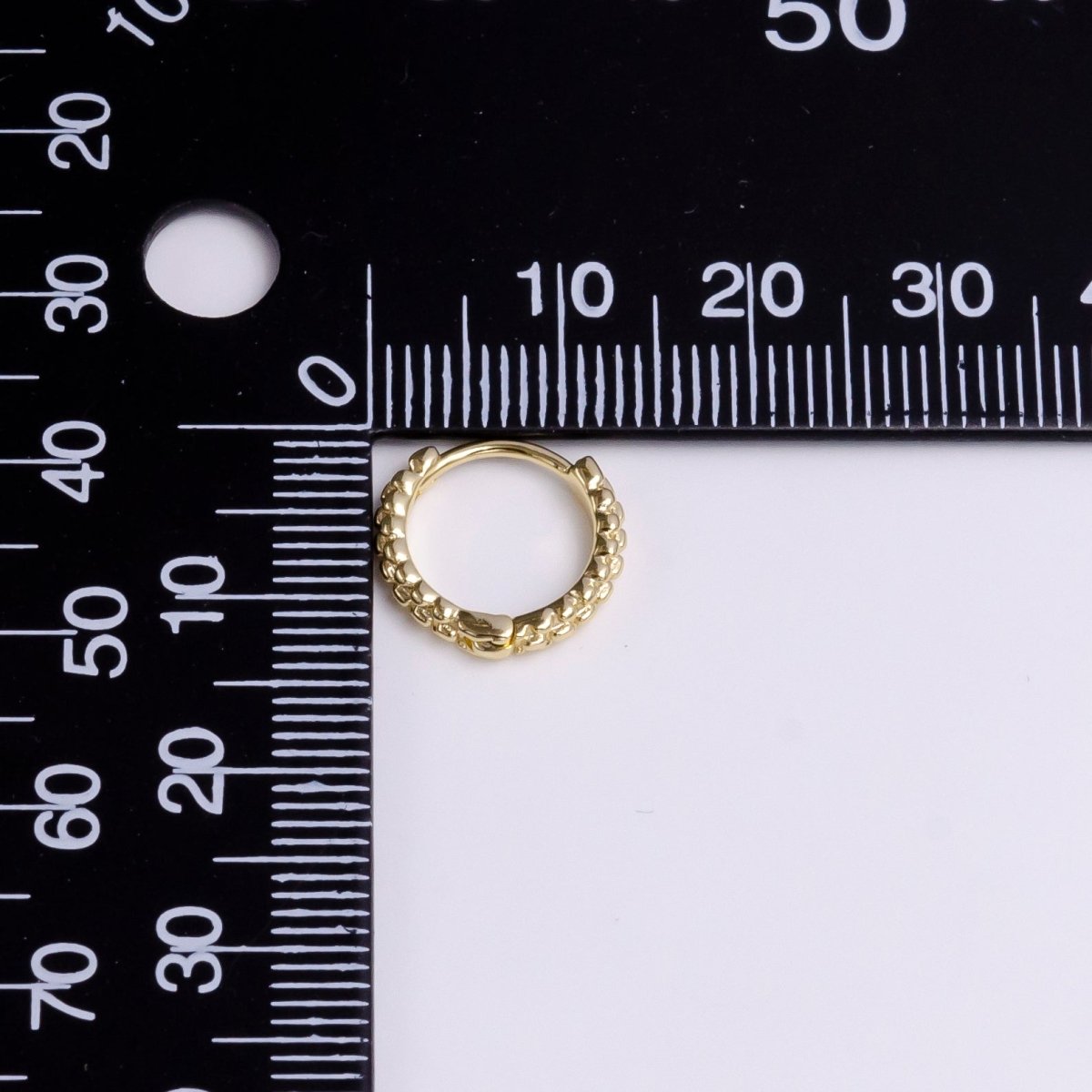 14K Gold Filled 13mm Bubble Ball Cartilage Huggie Earrings | AE577