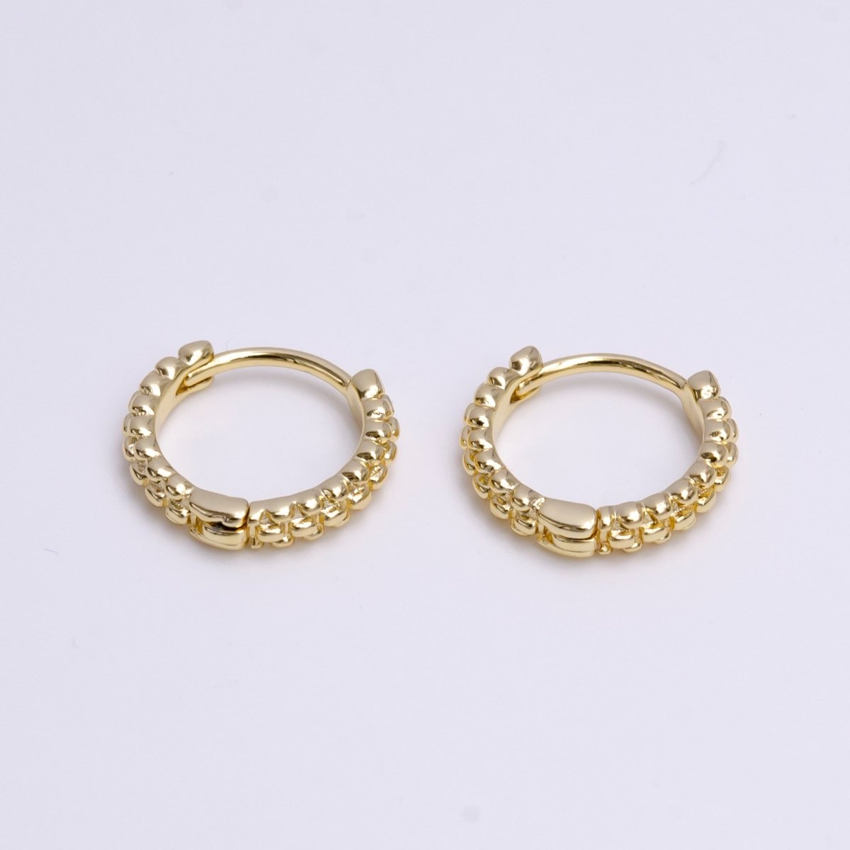 14K Gold Filled 13mm Bubble Ball Cartilage Huggie Earrings | AE577