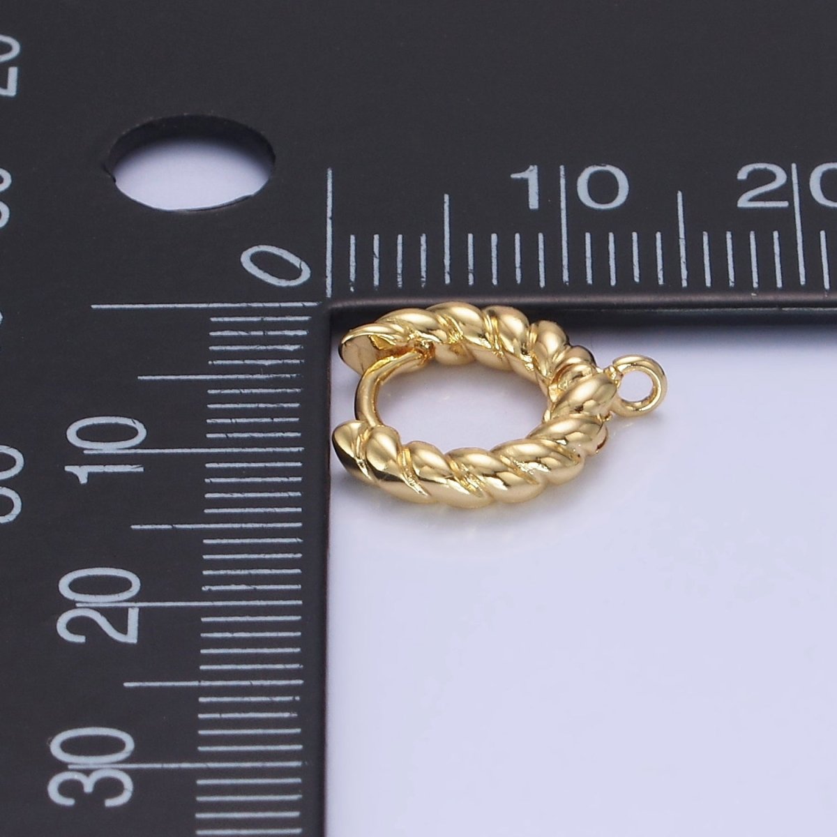 14K Gold Filled 13mm Croissant Cartilage Huggie Drop Earrings Findings | K-029