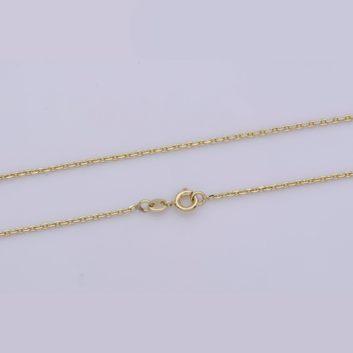 14K Gold Filled 1.3mm Dainty Minimalist Cable 18 Inch Layering Chain Necklace | WA-282 Clearance Pricing