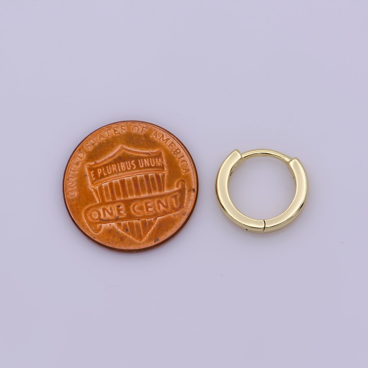 14K Gold Filled 13mm Huggie Hoop Earrings | AB-1164