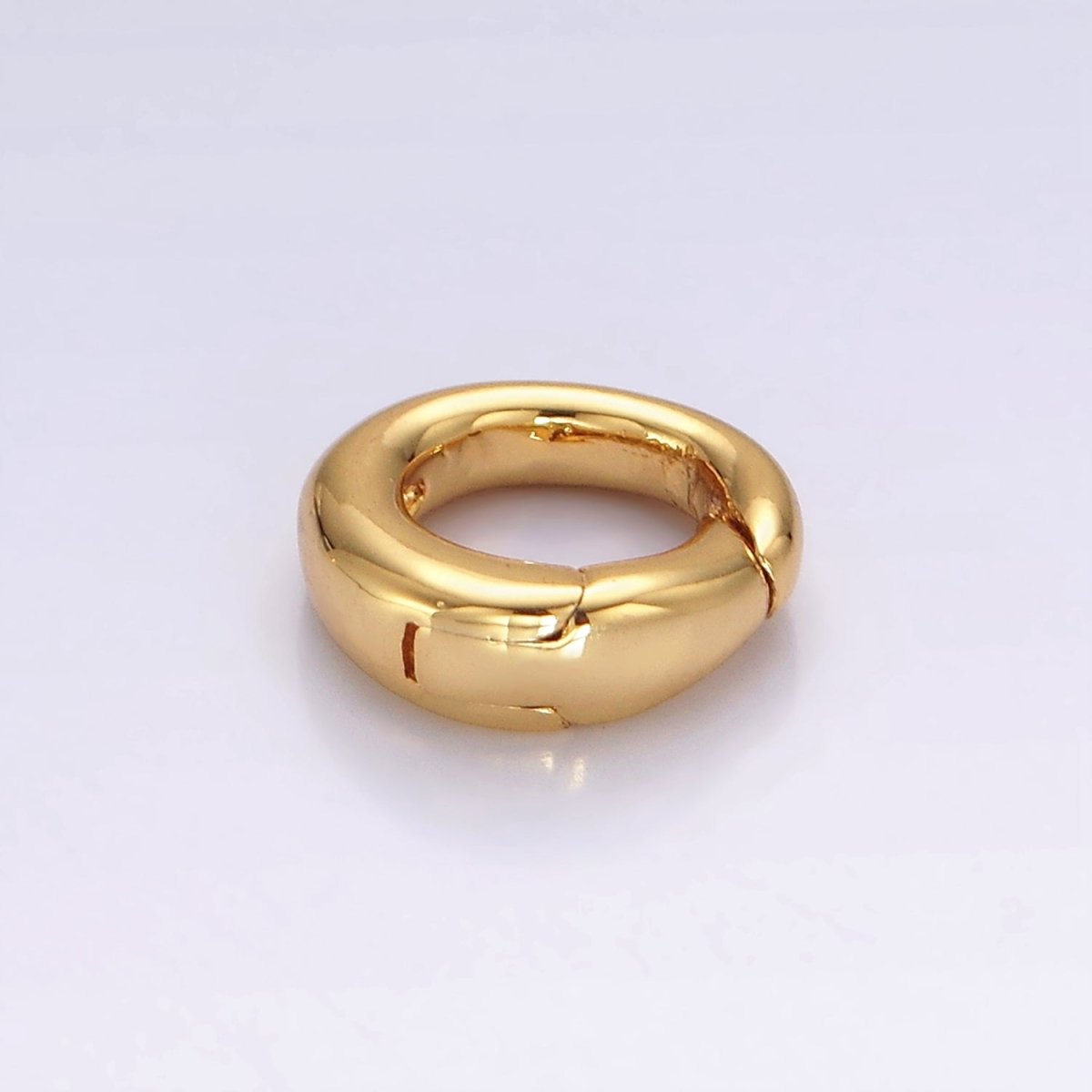 14K Gold Filled 14.5mm, 10mm Push Round Spring Gate Ring Jewelry Closure Findings Supply | Z570