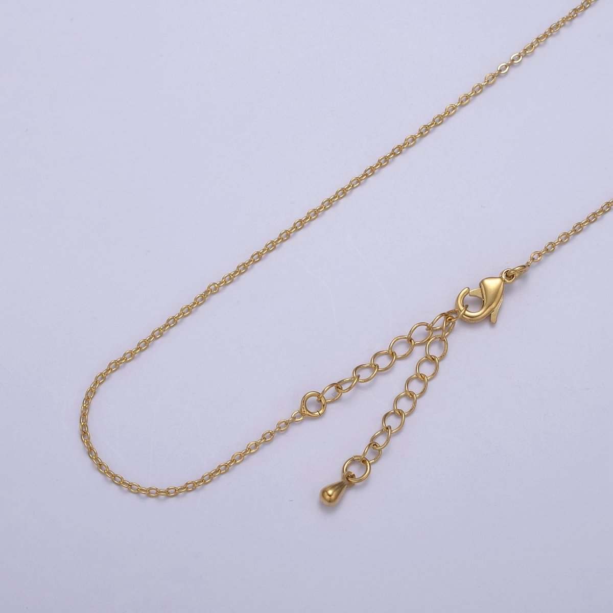14K Gold Filled 1.4mm Dainty Cable 18 Inch Layering Chain Necklace w. Extender | WA-734 Clearance Pricing