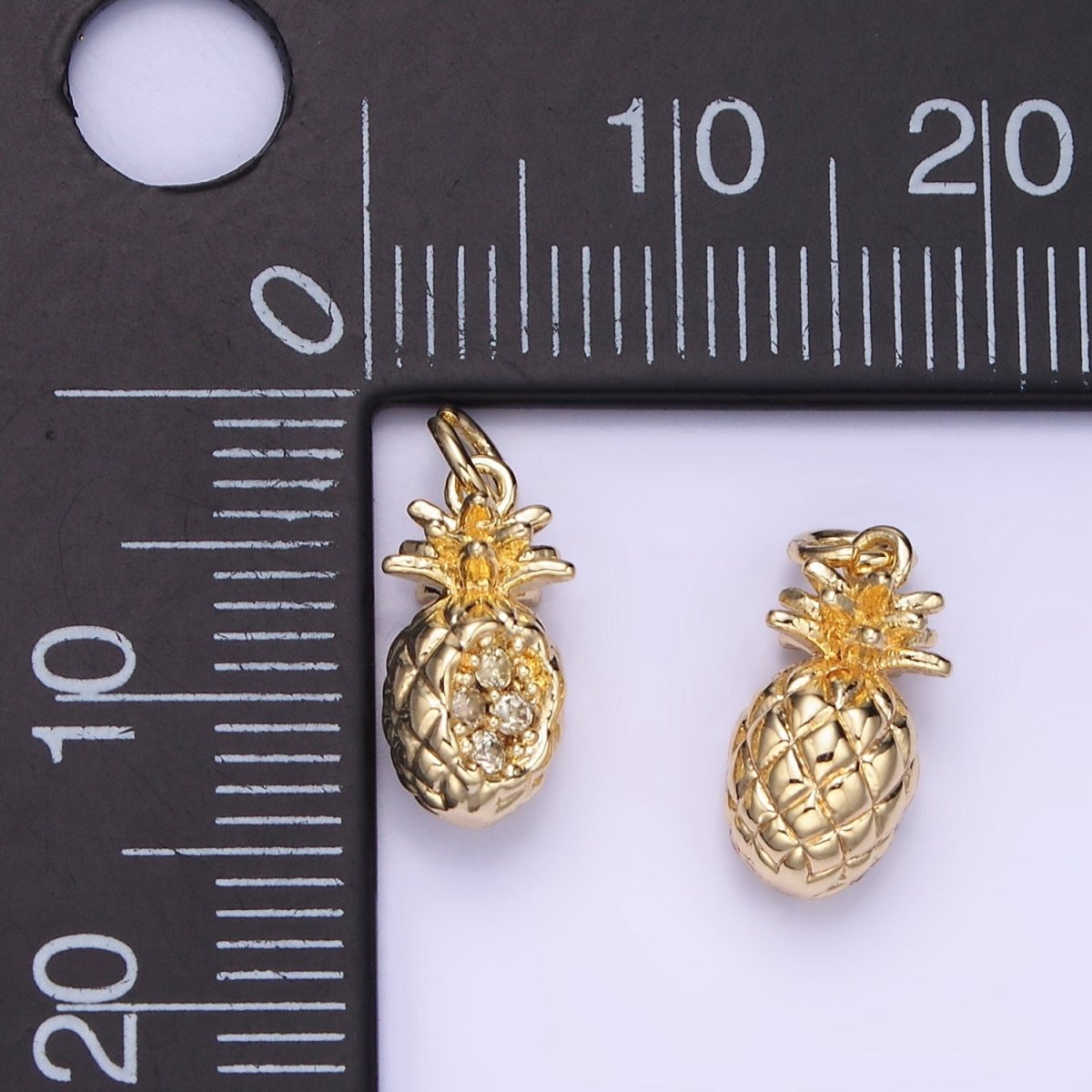 14K Gold Filled 14mm Yellow Pineapple Charm | AG-656