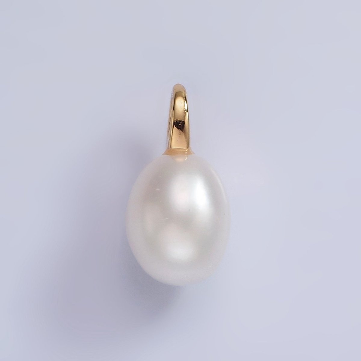 14K Gold Filled 15mm White Freshwater Pearl Drop Pendant | P1656