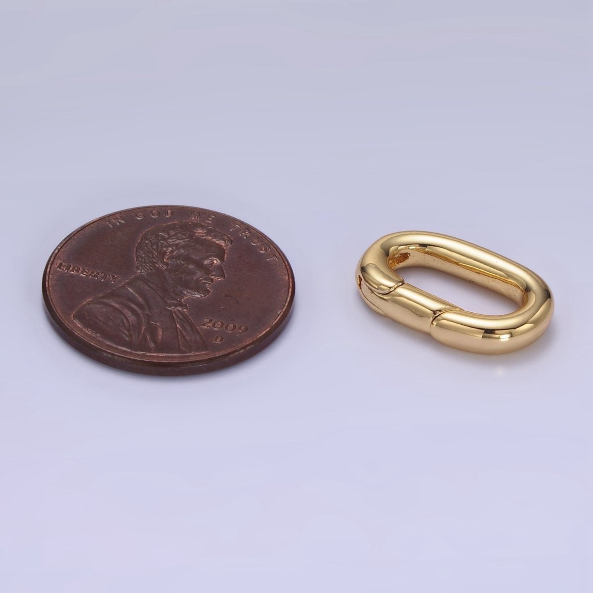 14K Gold Filled 16mm Oblong Push Spring Gate Finding Supply | Z680