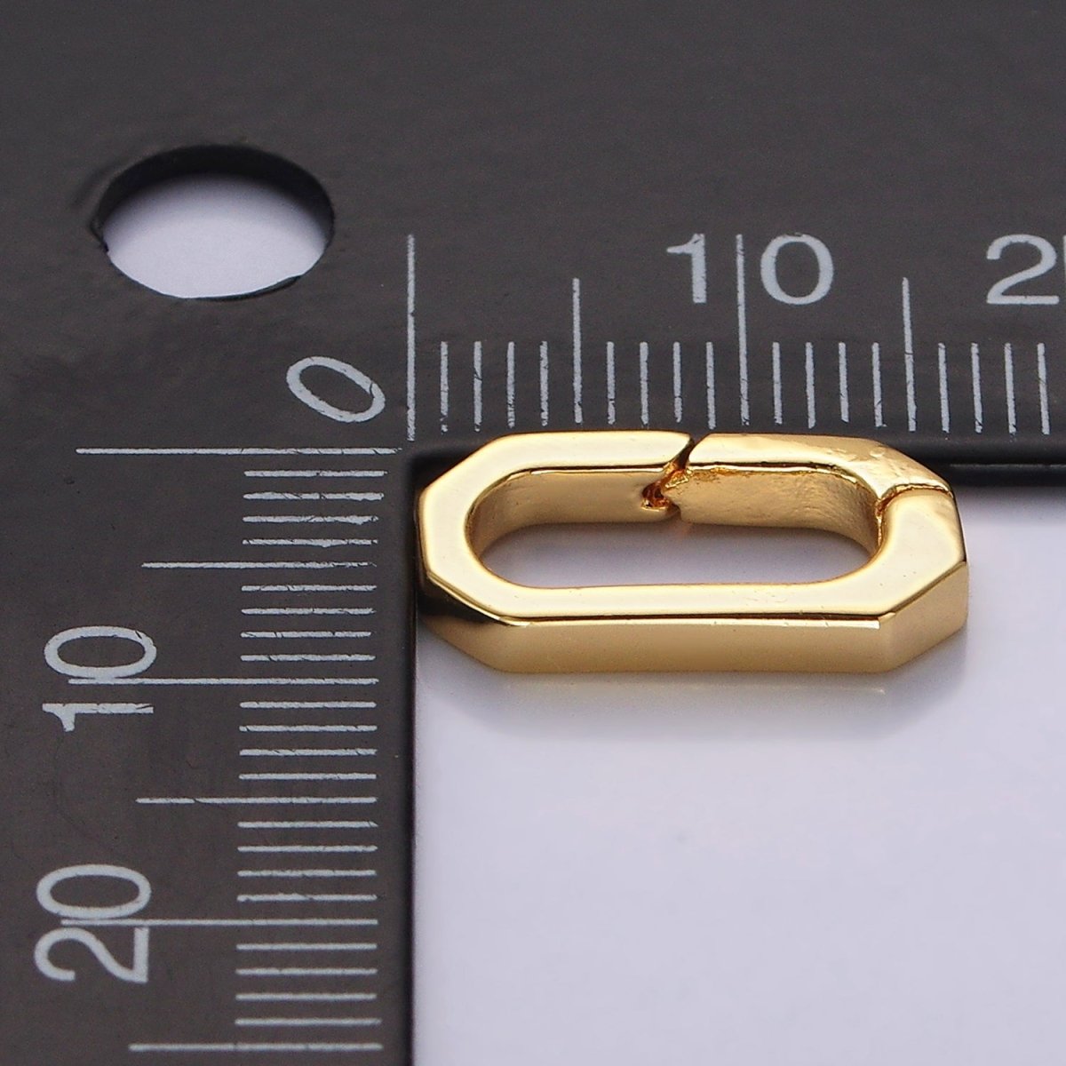 OS 14K Gold Filled 16mm Push Oblong Spring Gate Minimalist Jewelry Findings Supply | Z-807