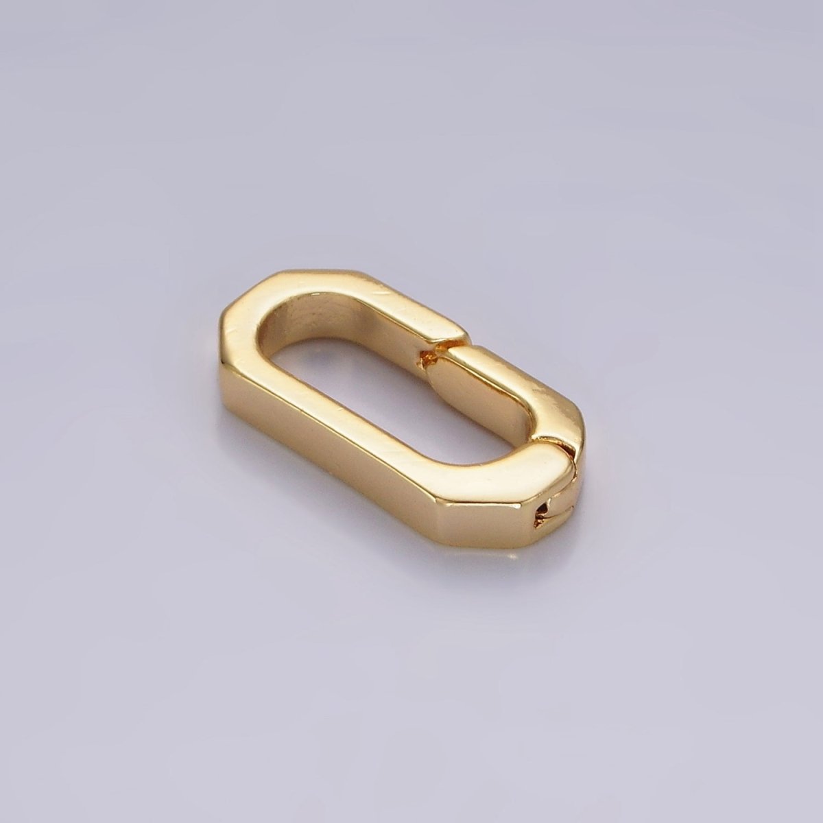 OS 14K Gold Filled 16mm Push Oblong Spring Gate Minimalist Jewelry Findings Supply | Z-807