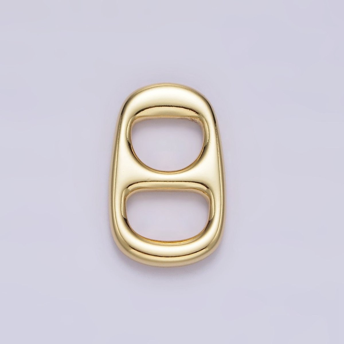 14K Gold Filled 17mm Minimalist Soda Pull Tab Charm | C-584