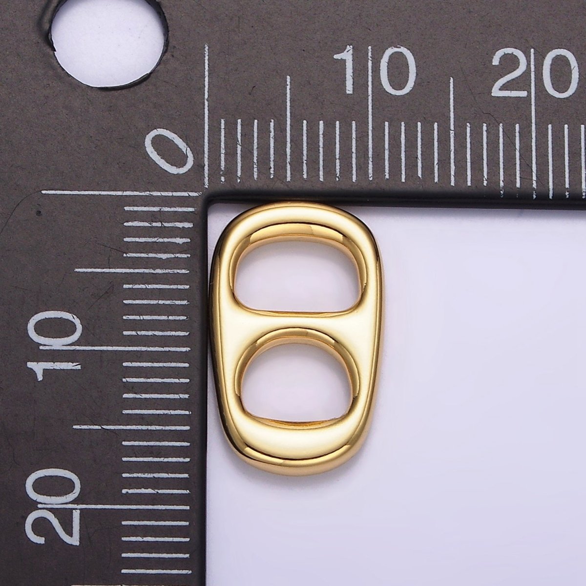 14K Gold Filled 17mm Minimalist Soda Pull Tab Charm | C-584