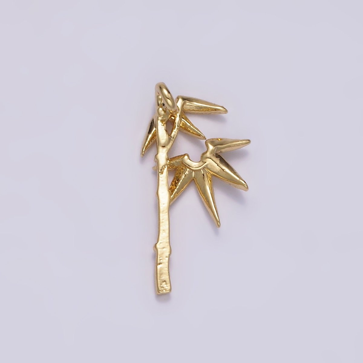 14K Gold Filled 18mm Bamboo Leaf Plant Nature Charm | N1490