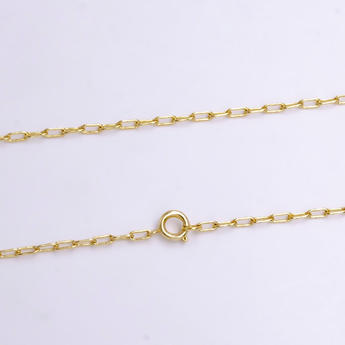 14K Gold Filled 1.8mm Dainty Paperclip 16 Inch Choker Chain Necklace | WA-424 Clearance Pricing