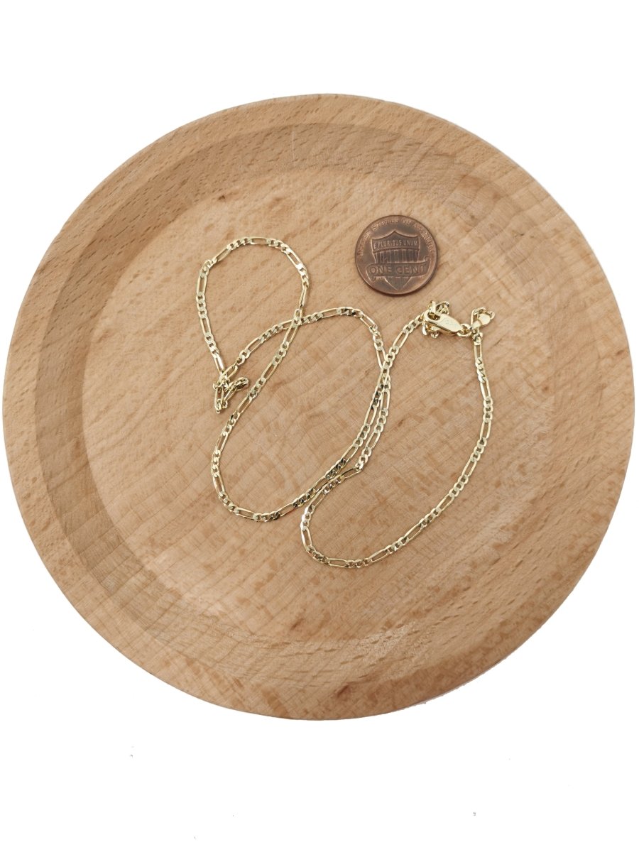 14K Gold Filled 1.8mm Figaro Chain 23.5 inch Finished Necklace For Wholesale Necklace Dainty Jewelry Making Supplies | WA-485 Clearance Pricing