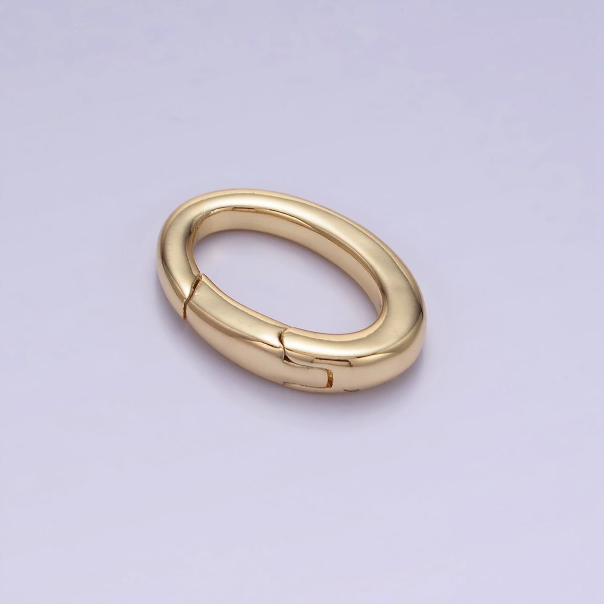 14K Gold Filled 18mm Push Spring Gate Oval Minimalist Findings | Z726