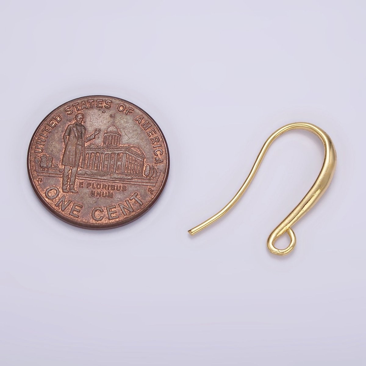 14K Gold Filled 20mm Loop Minimalist French Hook Earrings Findings Supply | Z569