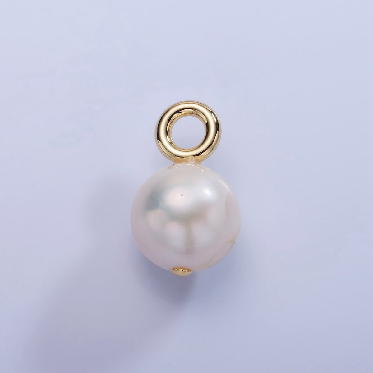 14K Gold Filled 20mm White Freshwater Pearl Round Drop Pendant | P1712