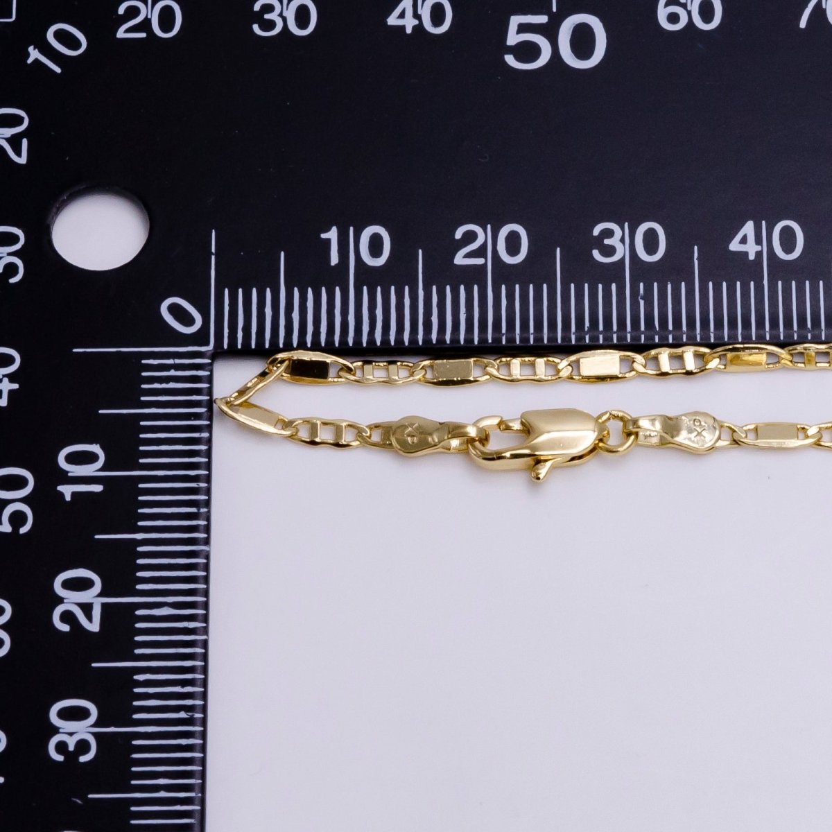 14K Gold Filled 2.3mm Unique Mariner Anchor 17.5 Inch Layering Chain Necklace | WA-2215 Clearance Pricing