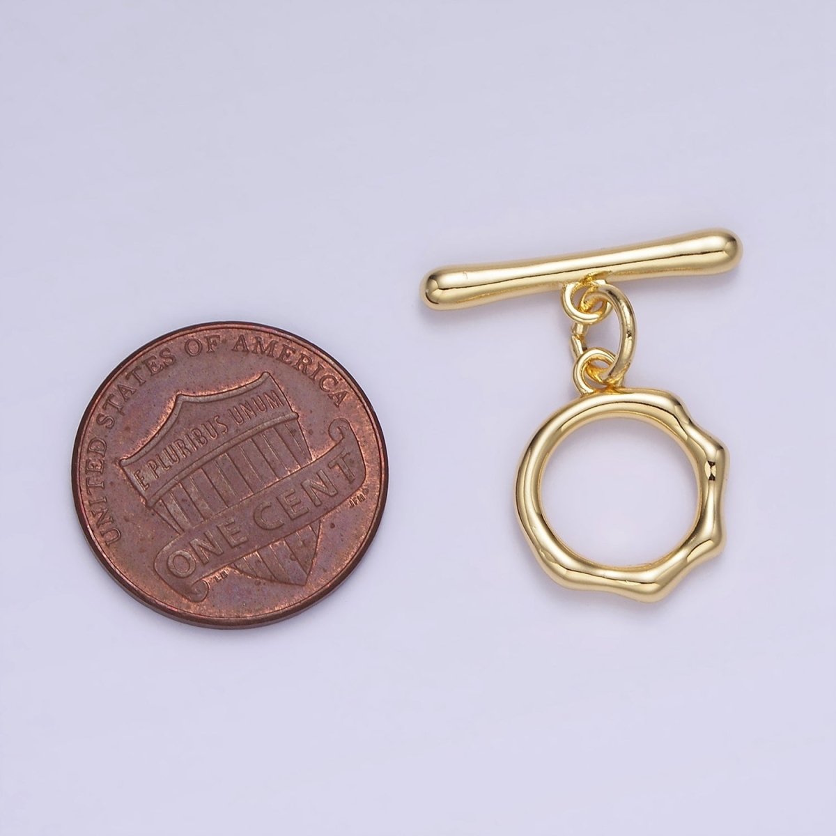 14K Gold Filled 24mm Molten Drip OT Toggle Clasps Closure Findings | Z718