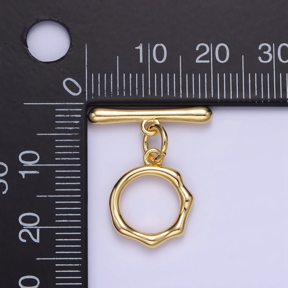 14K Gold Filled 24mm Molten Drip OT Toggle Clasps Closure Findings | Z718