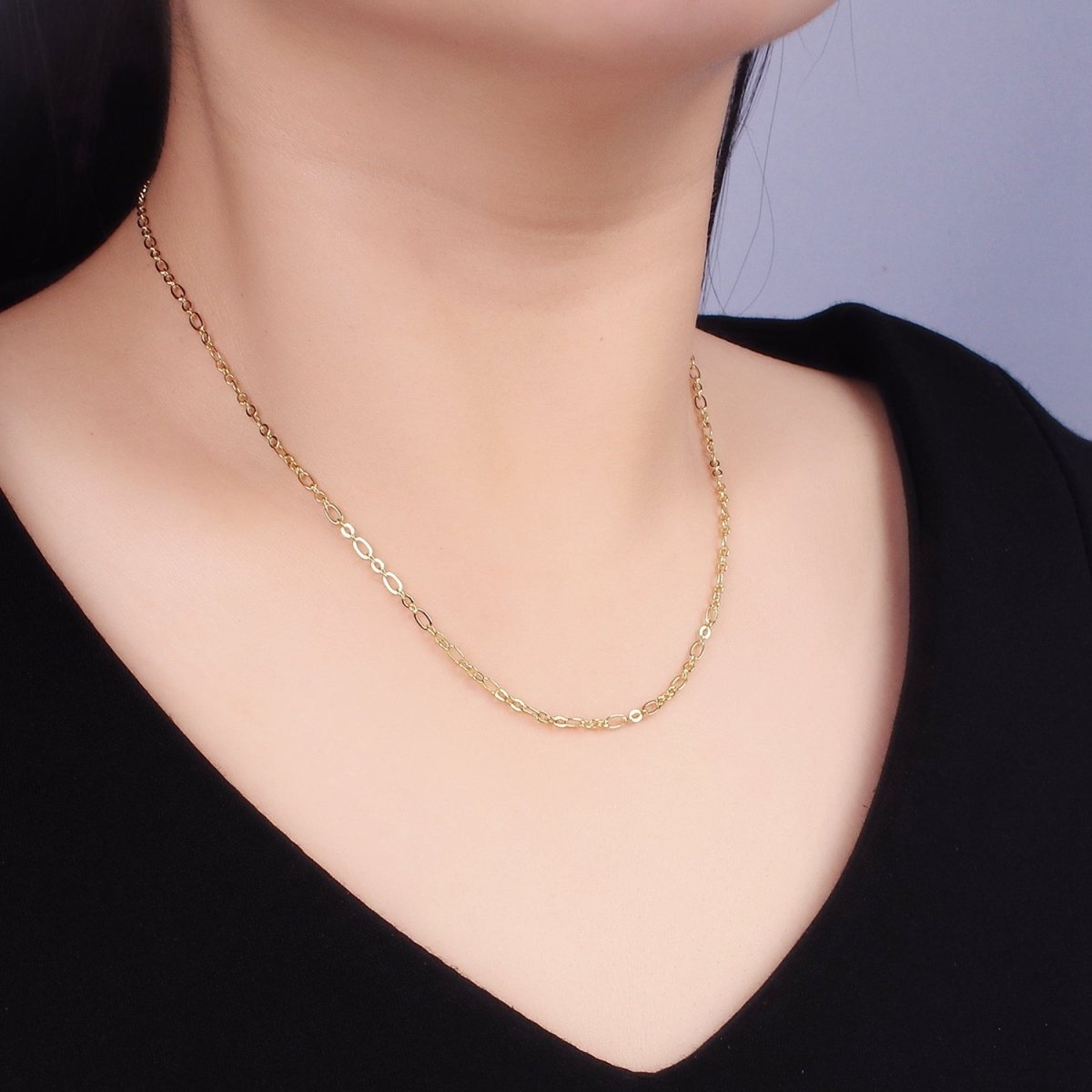 14K Gold Filled 2.5mm Figaro Chain 18 Inch Necklace | WA-2464