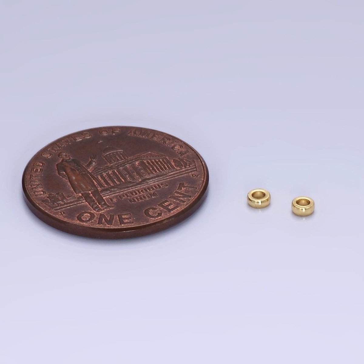 14K Gold Filled 2.5mm Rhondelle Mini Minimalist Bead Pack(50pcs) | B876