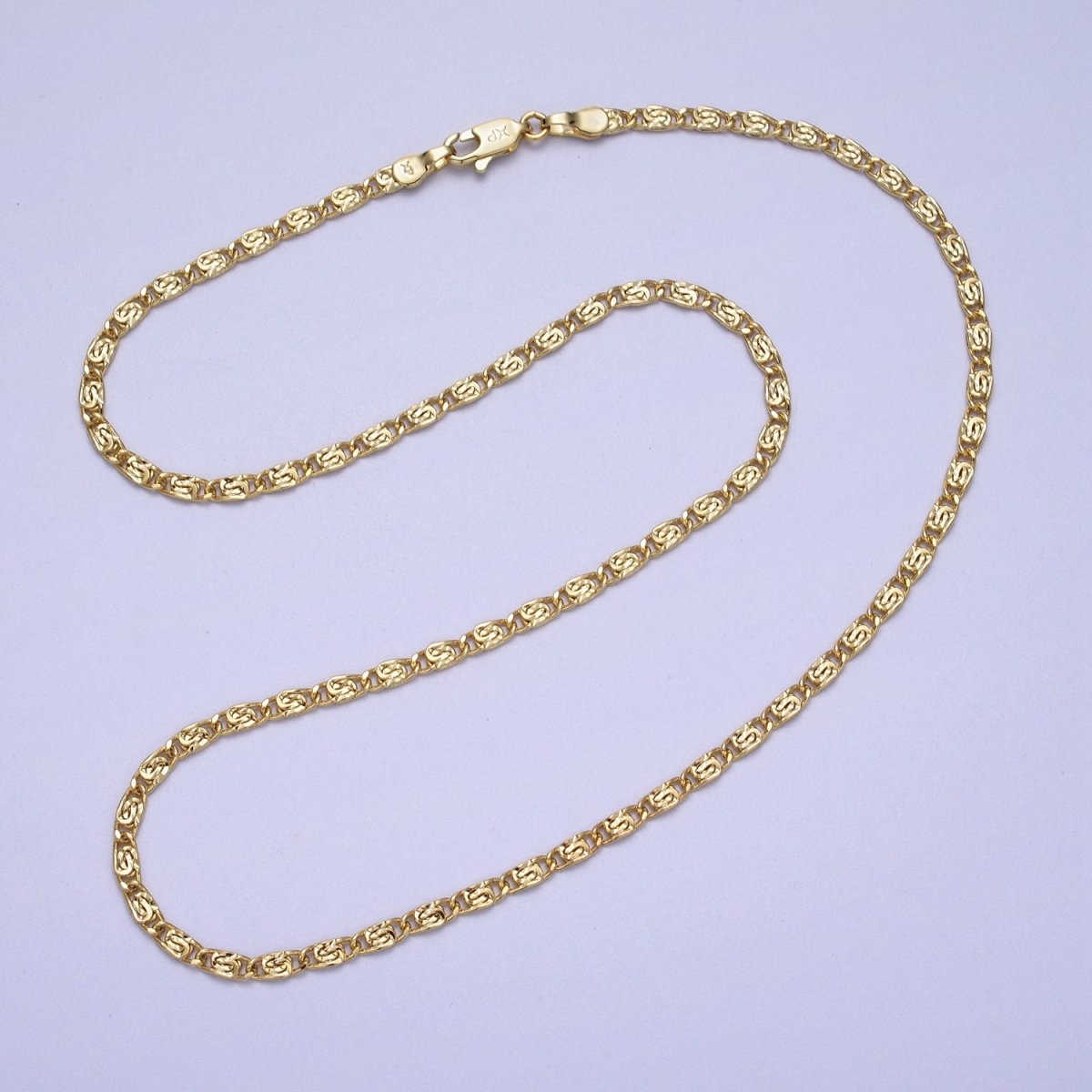 14K Gold Filled 2.6mm Scroll 18 Inch Chain Necklace | WA-1503 Clearance Pricing