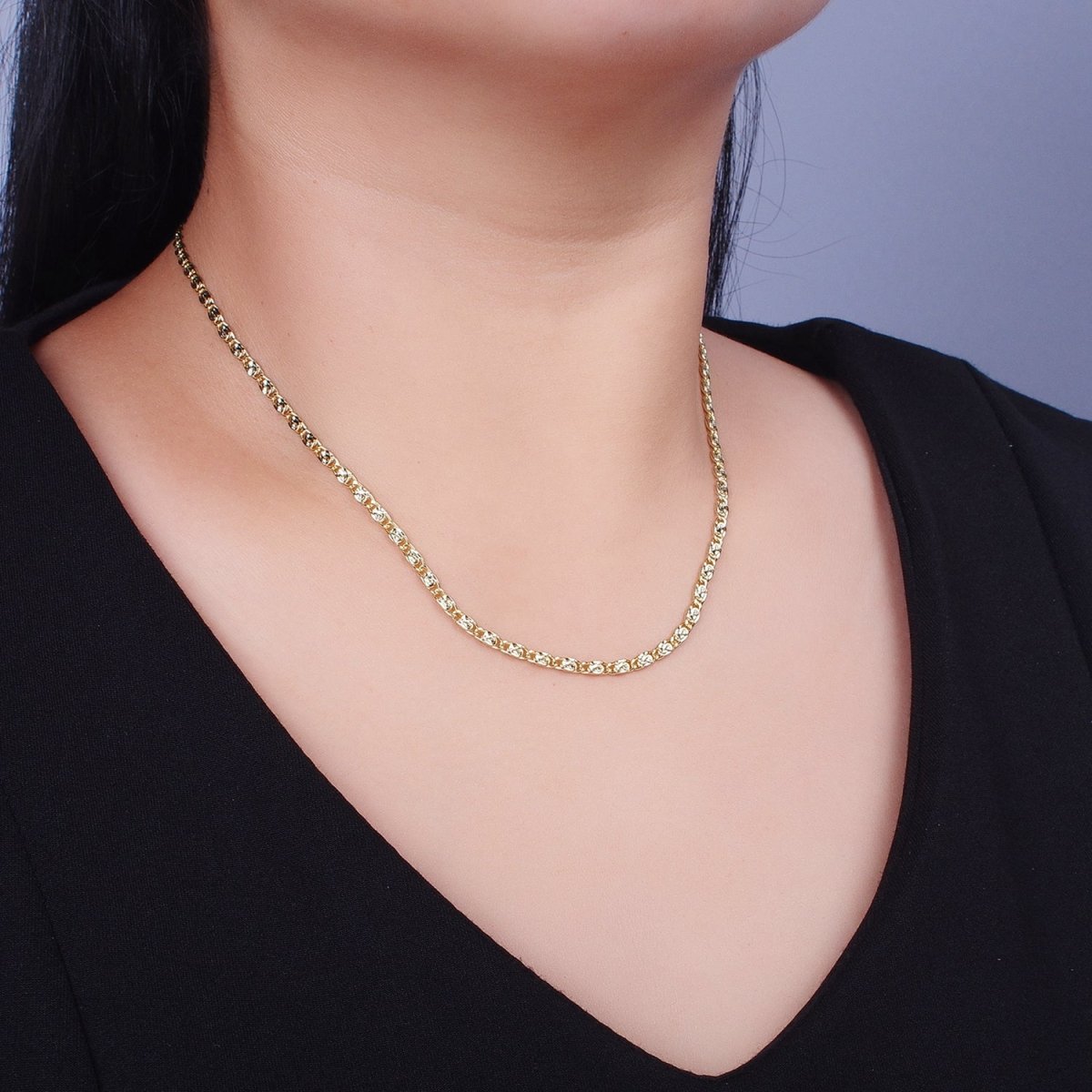 14K Gold Filled 2.6mm Scroll 18 Inch Chain Necklace | WA-1503 Clearance Pricing