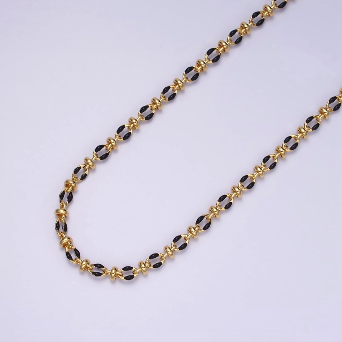 14K Gold Filled 3.8mm Multicolor Rainbow Enamel Crimp Double Link Unfinished Chain For Jewelry Making | ROLL-1394 to ROLL-1403 Clearance Pricing