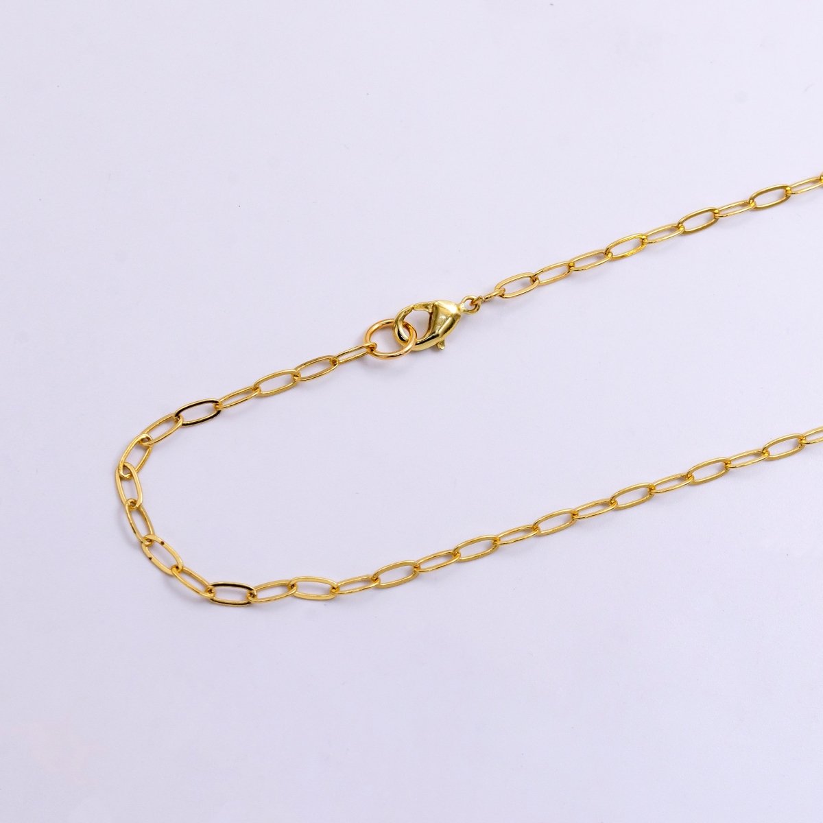 14K Gold Filled 3mm Paperclip Chain 17.5 inch Necklace | WA-2441