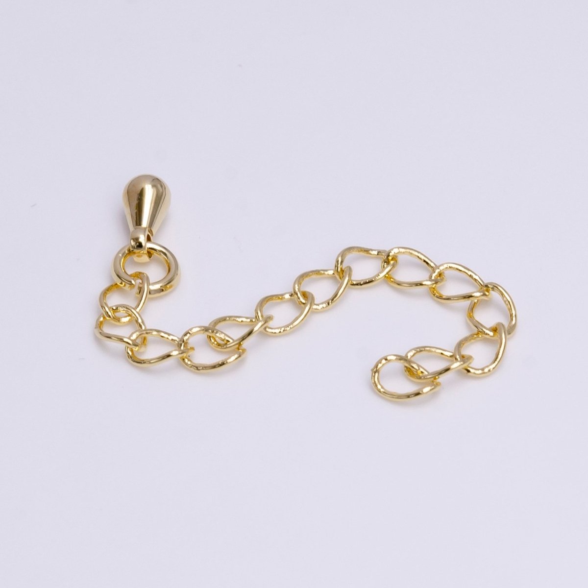 14K Gold Filled 50mm Teardrop Chain Extender Jewelry Making Supply | Z-384