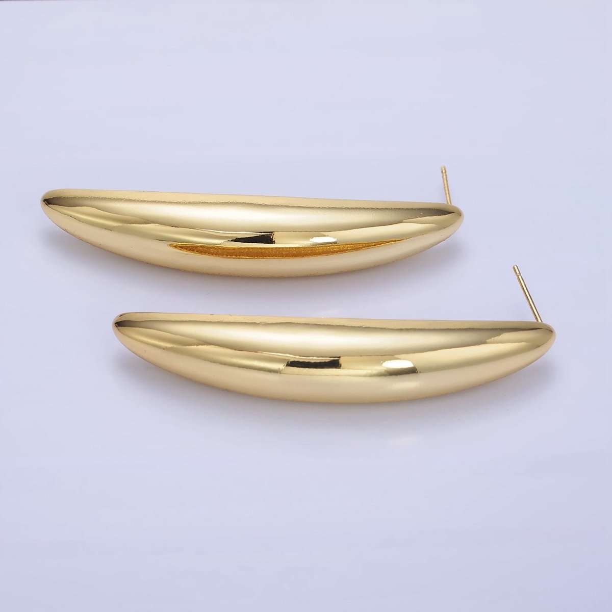 14K Gold Filled 55mm Curved Dome Sphere Stud Earrings | P465