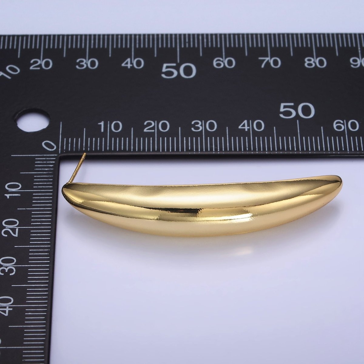 14K Gold Filled 55mm Curved Dome Sphere Stud Earrings | P465