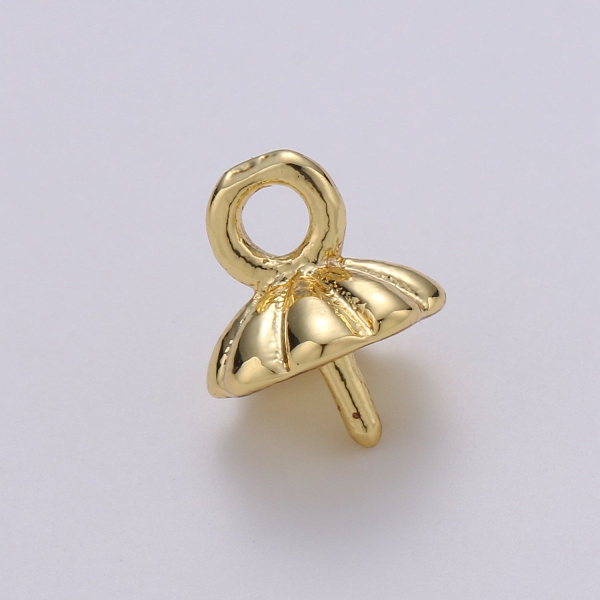 14K Gold Filled 5mm Drilled Peg Bail Jewelry Findings Supply | K848