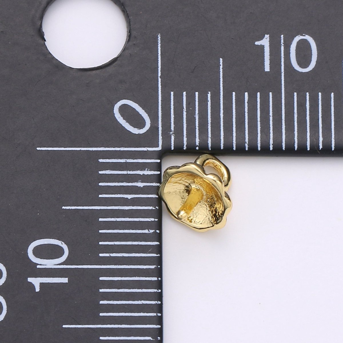 14K Gold Filled 5mm Drilled Peg Bail Jewelry Findings Supply | K848