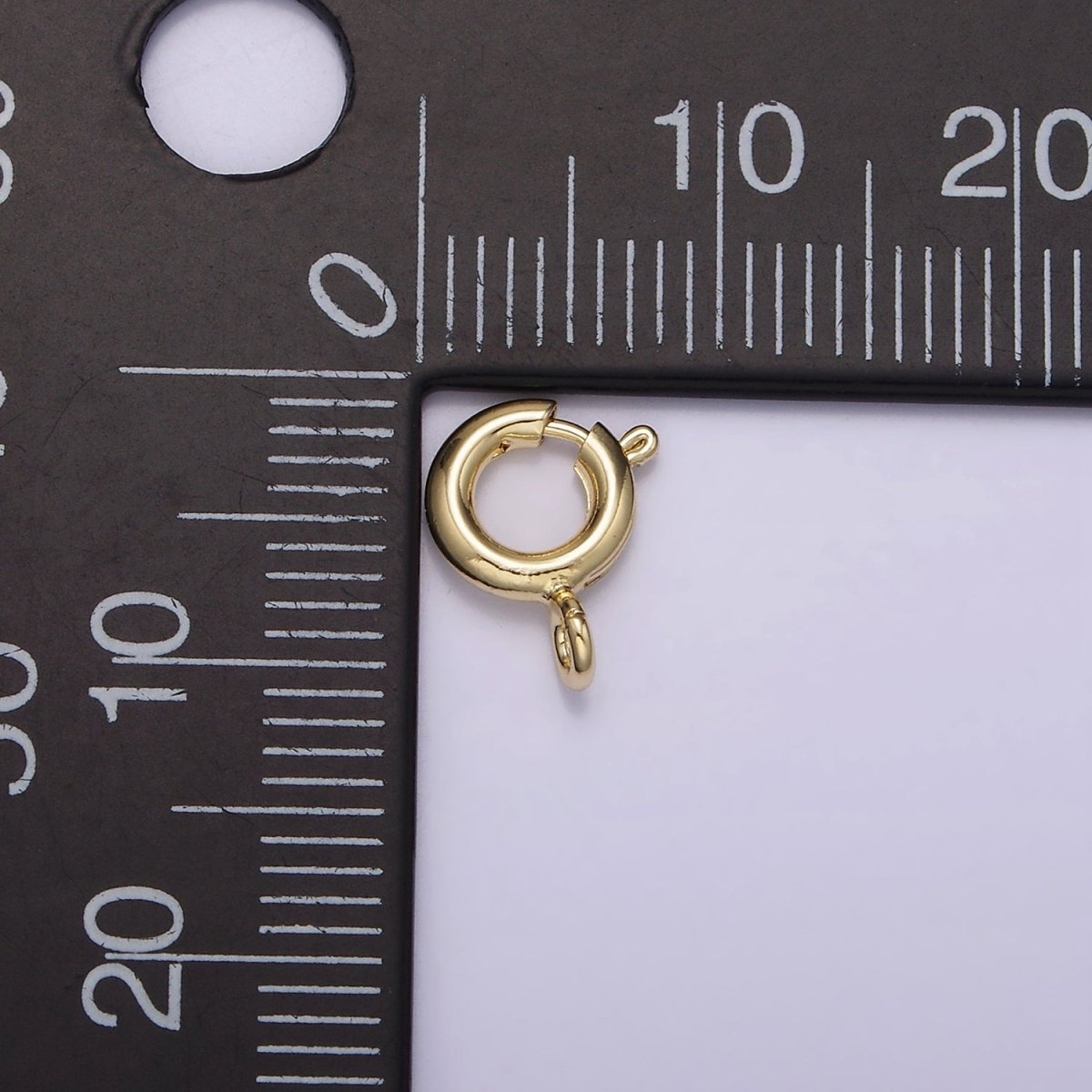 14K Gold Filled 6mm Round Spring Ring Closure Jewelry Making Findings Supply | Z-539