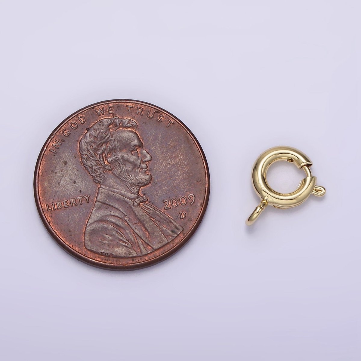 14K Gold Filled 6mm Round Spring Ring Closure Jewelry Making Findings Supply | Z-539