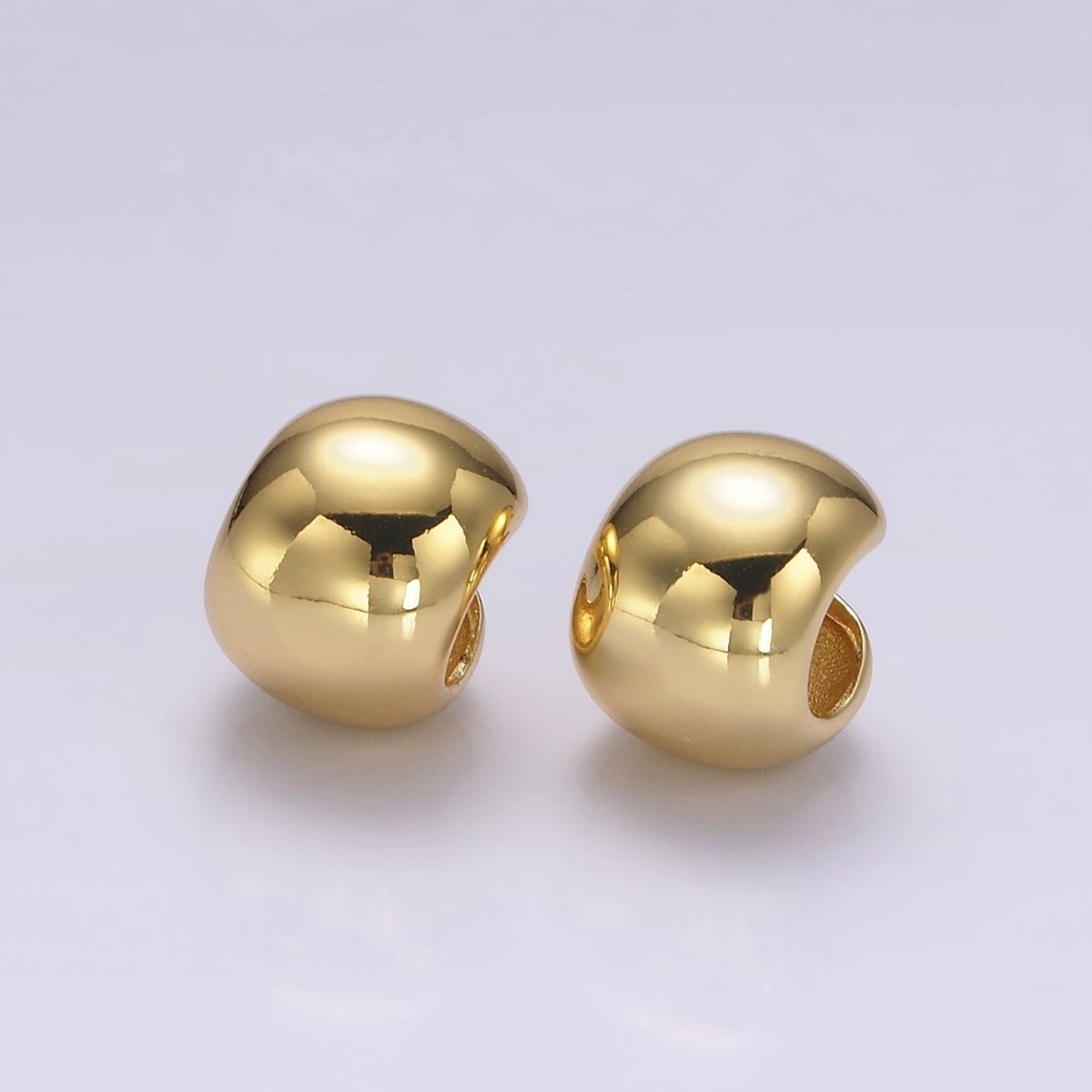 14K Gold Filled 8.7mm Wide Rounded Modern 1 Piece Ear Cuff Earrings | AI153