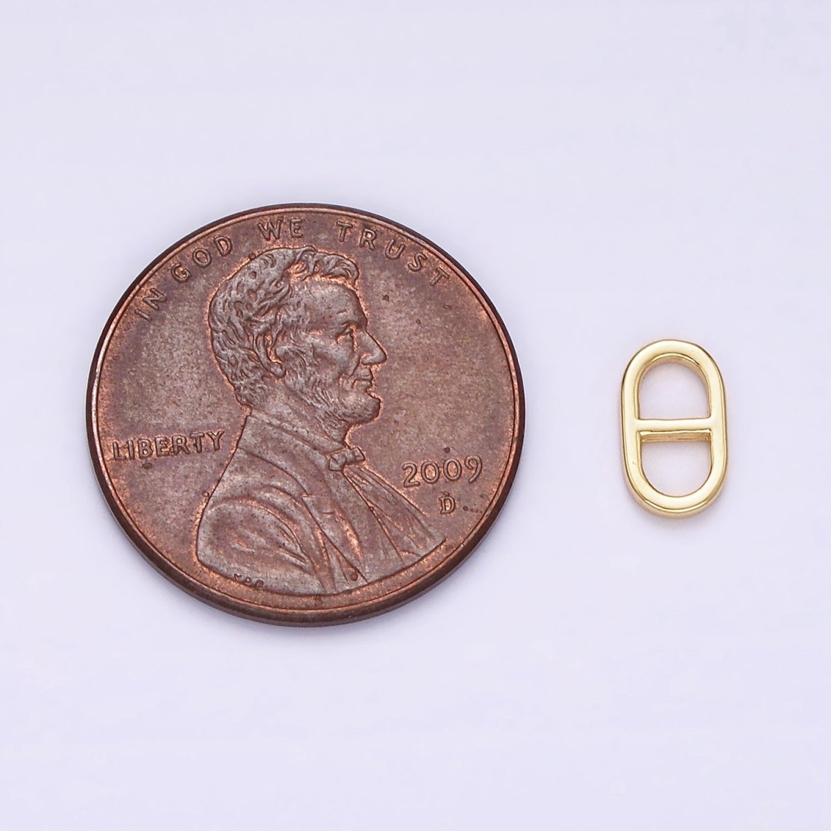 14K Gold Filled 8mm Anchor Link Oblong Bar Jewelry Findings Supply | Z572
