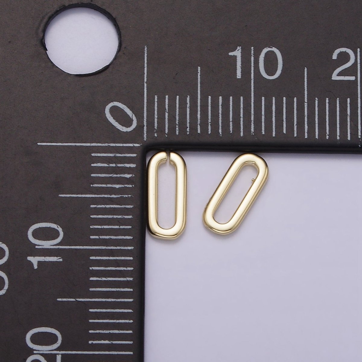 14K Gold Filled 8mm Open, Closed Oblong Paperclip Link Minimalist Jewelry Findings Supply | Z-537 Z-538