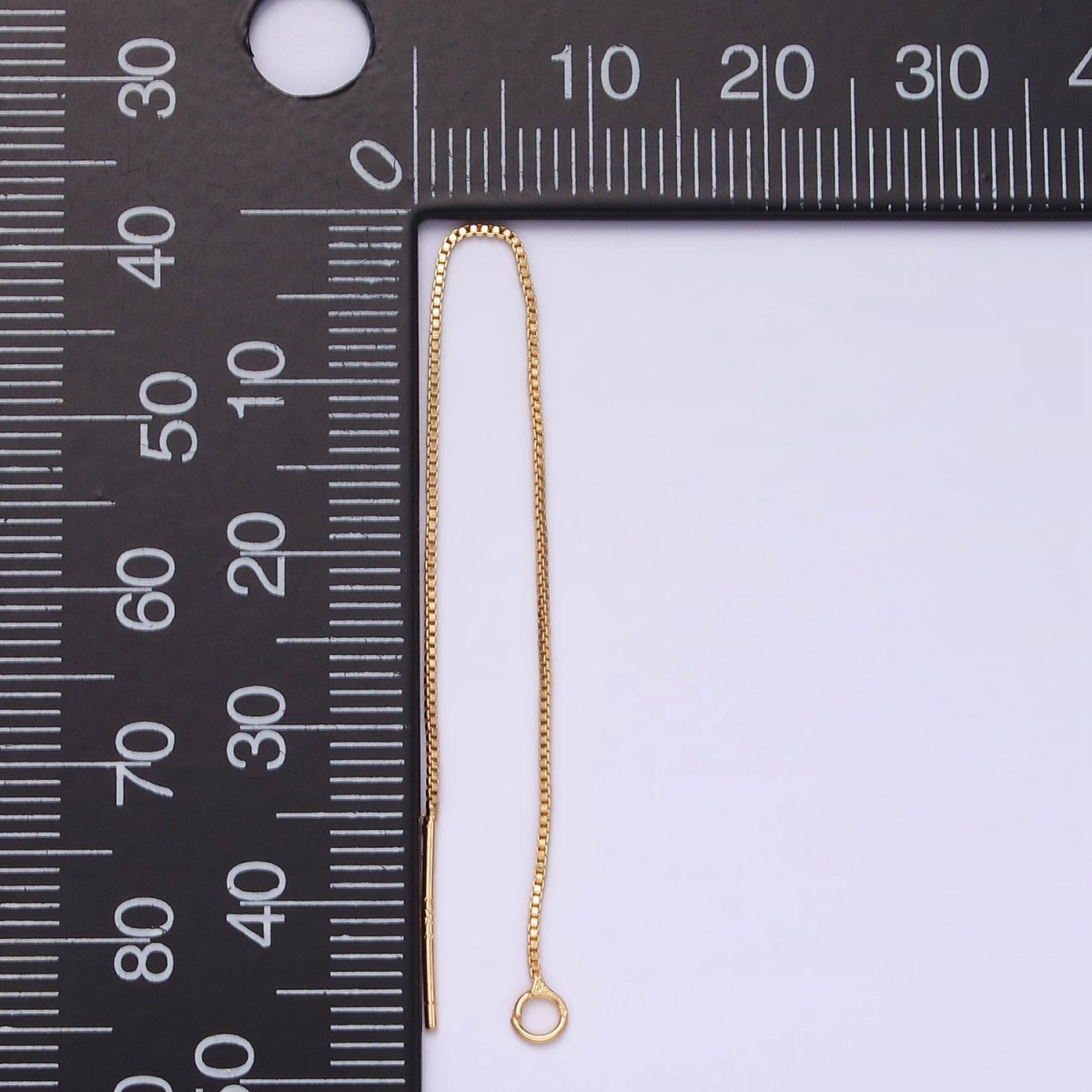 14K Gold Filled 90mm Box Chain Threader Earrings Jewelry Making Findings Supply | Z-505